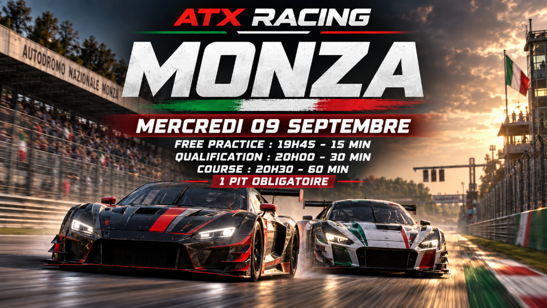 Affiche ATX Racing Monza du 9 septembre 2026